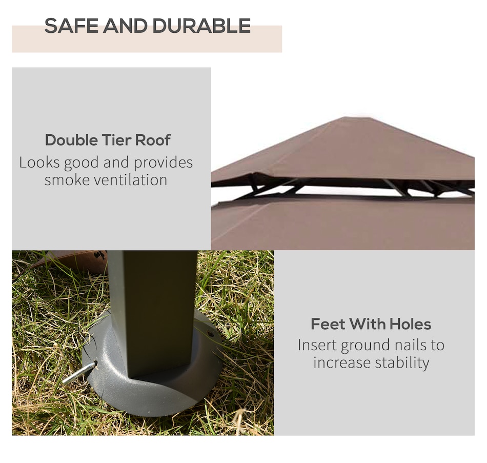 Image 964954_ALTMORE3.jpg, Product 964-954 / Price $159.99, Outsunny 8' x 5' BBQ Grill Gazebo Tent from Outsunny on TSC.ca's Home & Garden department