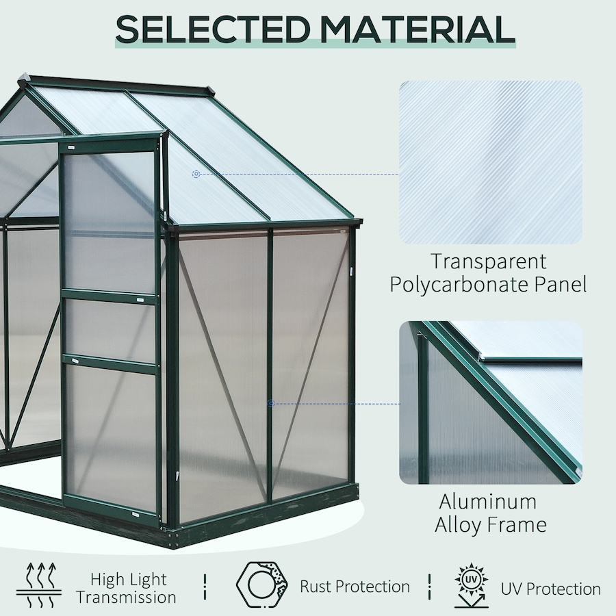 Image 964959_ALTMORE4.jpg, Product 964-959 / Price $369.99, Outsunny 6' x 4' Greenhouse for Outdoors from Outsunny on TSC.ca's Home & Garden department