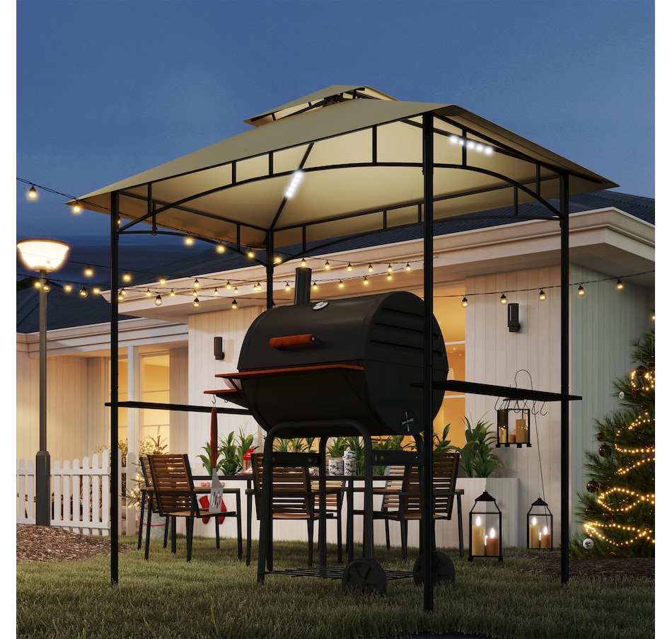 Image 964960_ALTMORE7.jpg, Product 964-960 / Price $169.99, Outsunny 8' x 5' Grill Gazebo, Double Tiered Barbecue Gazebo, Beige from Outsunny on TSC.ca's Home & Garden department