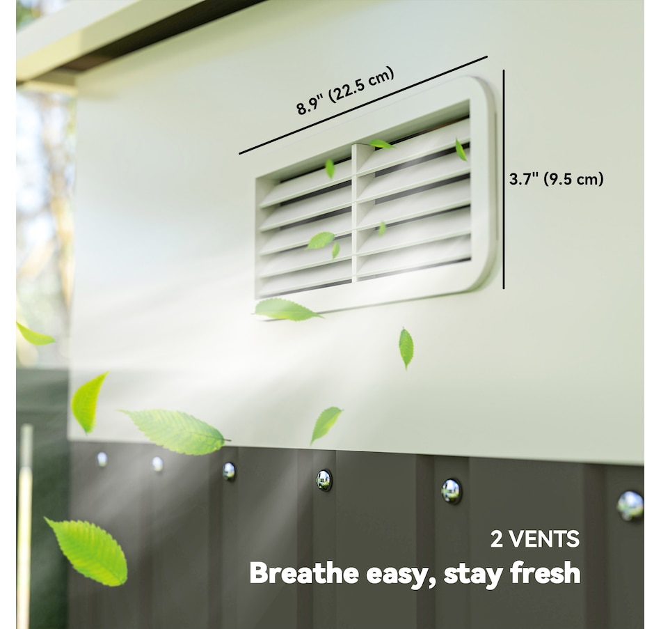 Image 964962_ALTMORE8.jpg, Product 964-962 / Price $629.99, Outsunny 11' x 9' Steel Garden Storage Shed, Outdoor Metal Tool House from Outsunny on TSC.ca's Home & Garden department