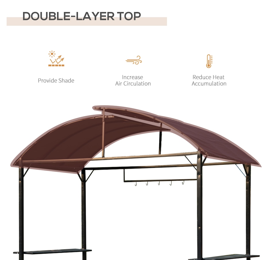 Image 964963_ALTMORE3.jpg, Product 964-963 / Price $189.99, Outsunny 8x4ft BBQ Gazebo Tent from Outsunny on TSC.ca's Home & Garden department