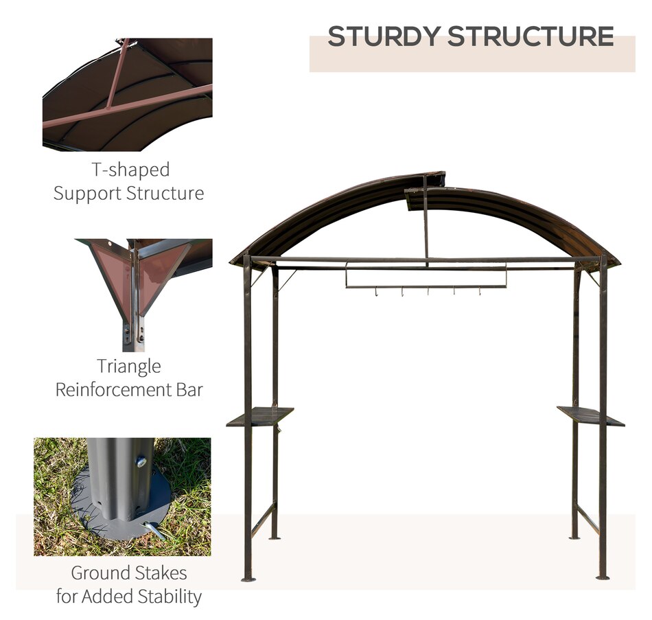 Image 964963_ALTMORE5.jpg, Product 964-963 / Price $189.99, Outsunny 8x4ft BBQ Gazebo Tent from Outsunny on TSC.ca's Home & Garden department
