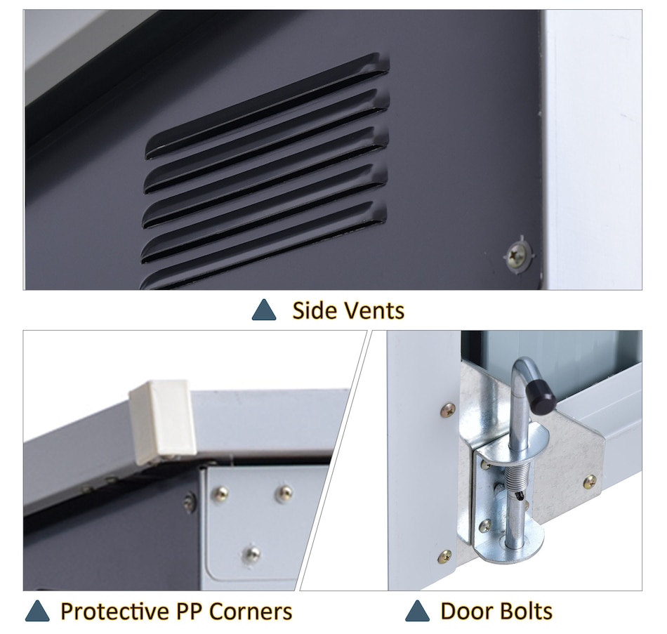 Image 964965_ALTMORE5.jpg, Product 964-965 / Price $329.99, Outsunny 5ft x 3ft Outdoor Garbage Bin Storage Shed, Metal Garbage Shed from Outsunny on TSC.ca's Home & Garden department