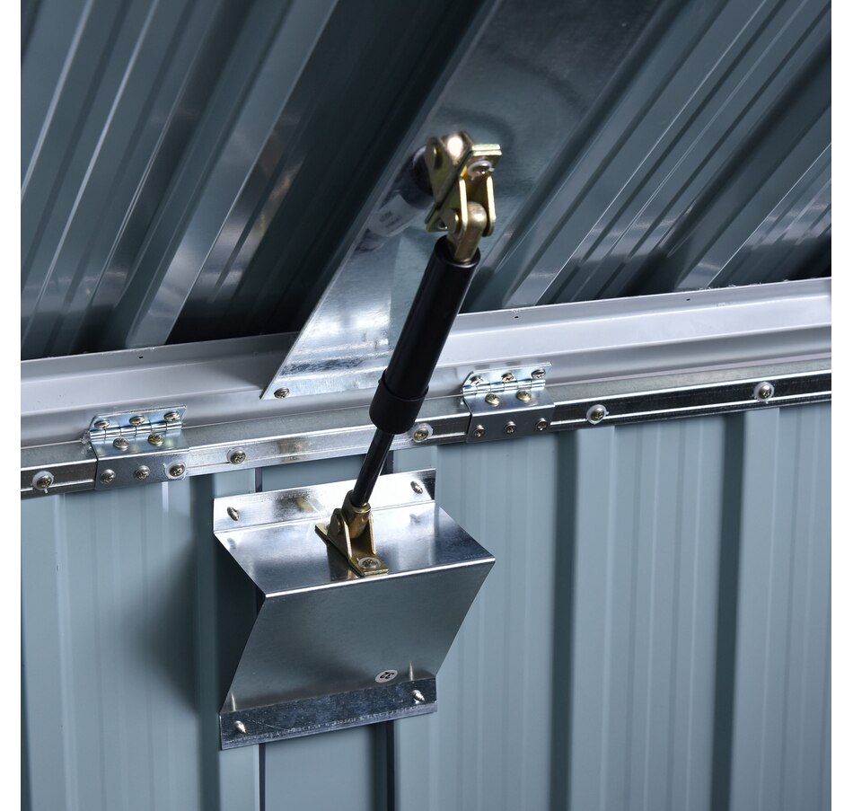 Image 964965_ALTMORE7.jpg, Product 964-965 / Price $329.99, Outsunny 5ft x 3ft Outdoor Garbage Bin Storage Shed, Metal Garbage Shed from Outsunny on TSC.ca's Home & Garden department