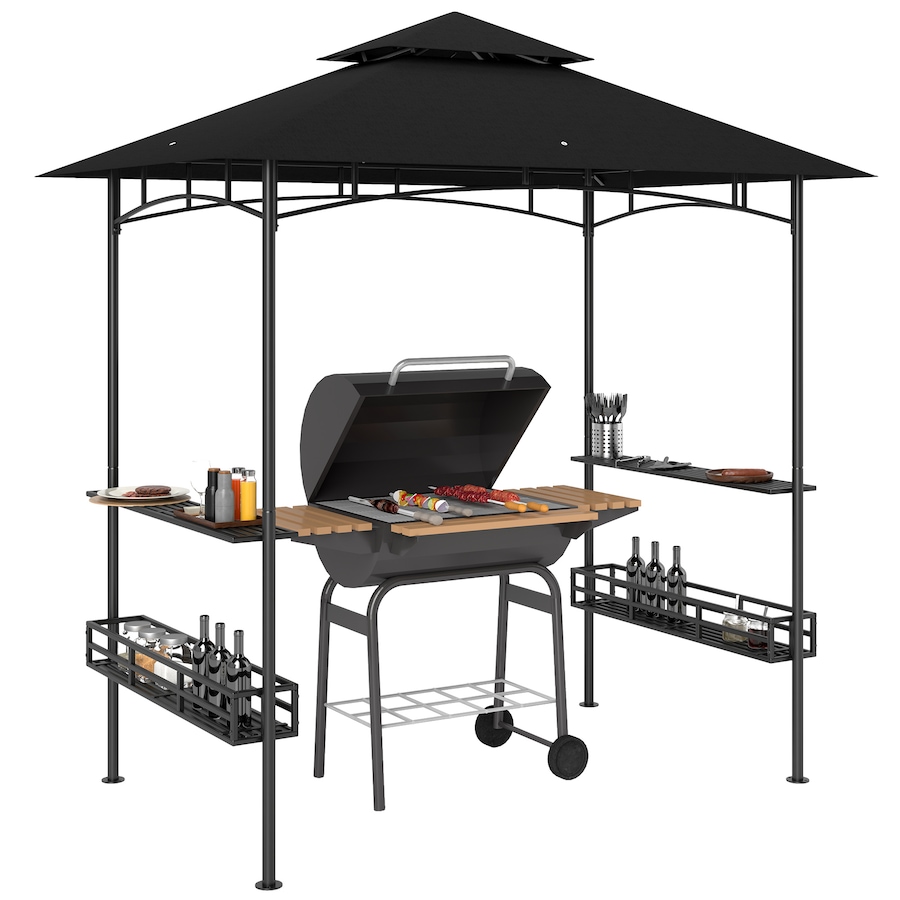 Image 964969.jpg, Product 964-969 / Price $189.99, Outsunny 8' x 5' Grill Gazebo, 2-Tier Outdoor BBQ Gazebo, Dark Grey from Outsunny on TSC.ca's Home & Garden department