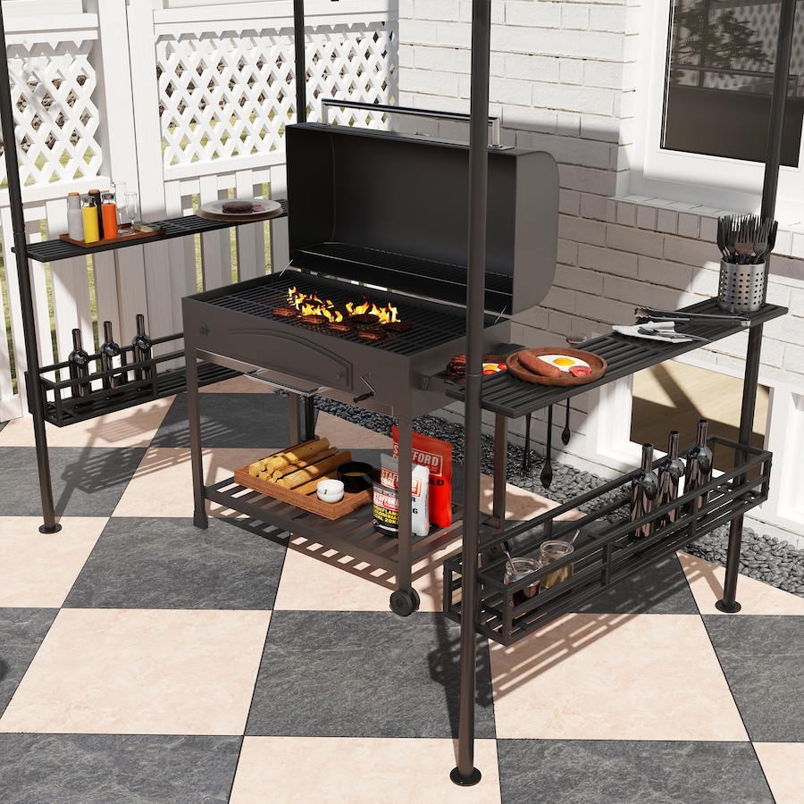 Image 964969_ALTMORE13.jpg, Product 964-969 / Price $189.99, Outsunny 8' x 5' Grill Gazebo, 2-Tier Outdoor BBQ Gazebo, Dark Grey from Outsunny on TSC.ca's Home & Garden department