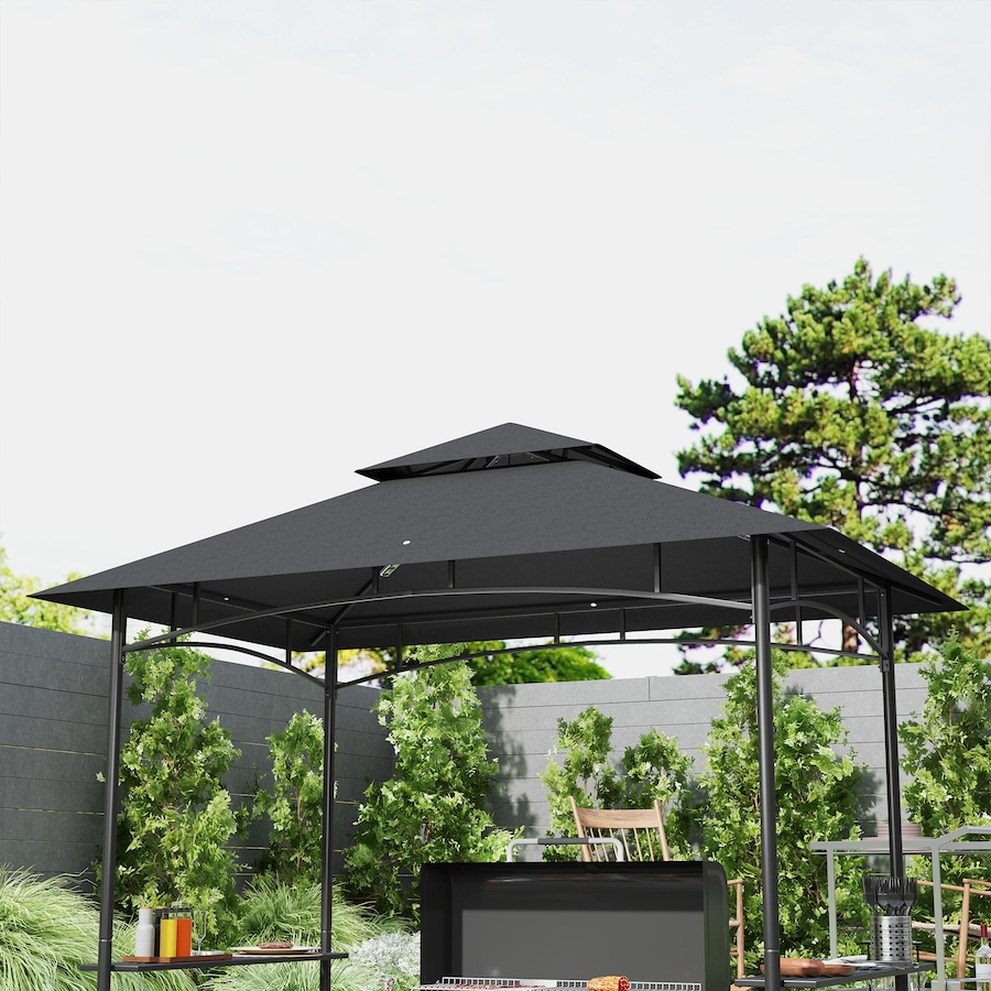 Image 964969_ALTMORE14.jpg, Product 964-969 / Price $189.99, Outsunny 8' x 5' Grill Gazebo, 2-Tier Outdoor BBQ Gazebo, Dark Grey from Outsunny on TSC.ca's Home & Garden department
