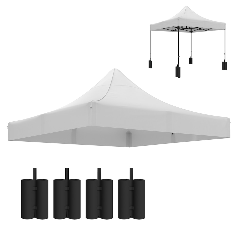 Image 964974.jpg, Product 964-974 / Price $70.99, Outsunny 10' x 10' Pop up Canopy Replacement Top with Weight Bags, White from Outsunny on TSC.ca's Home & Garden department