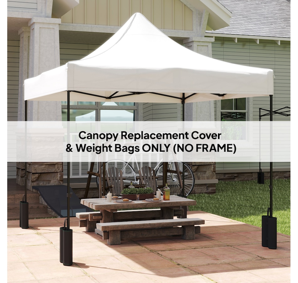Image 964974_ALTMORE11.jpg, Product 964-974 / Price $70.99, Outsunny 10' x 10' Pop up Canopy Replacement Top with Weight Bags, White from Outsunny on TSC.ca's Home & Garden department
