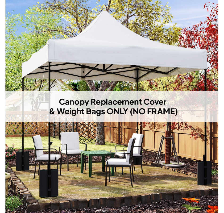 Image 964974_ALTMORE12.jpg, Product 964-974 / Price $70.99, Outsunny 10' x 10' Pop up Canopy Replacement Top with Weight Bags, White from Outsunny on TSC.ca's Home & Garden department