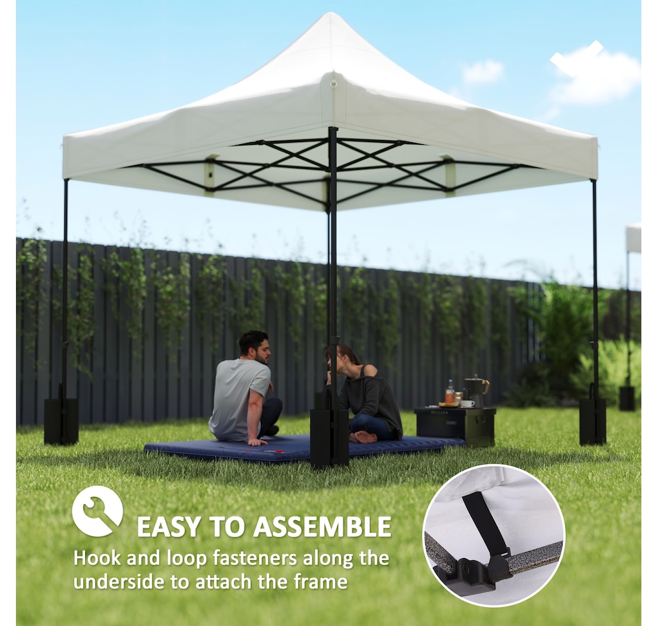 Image 964974_ALTMORE5.jpg, Product 964-974 / Price $70.99, Outsunny 10' x 10' Pop up Canopy Replacement Top with Weight Bags, White from Outsunny on TSC.ca's Home & Garden department
