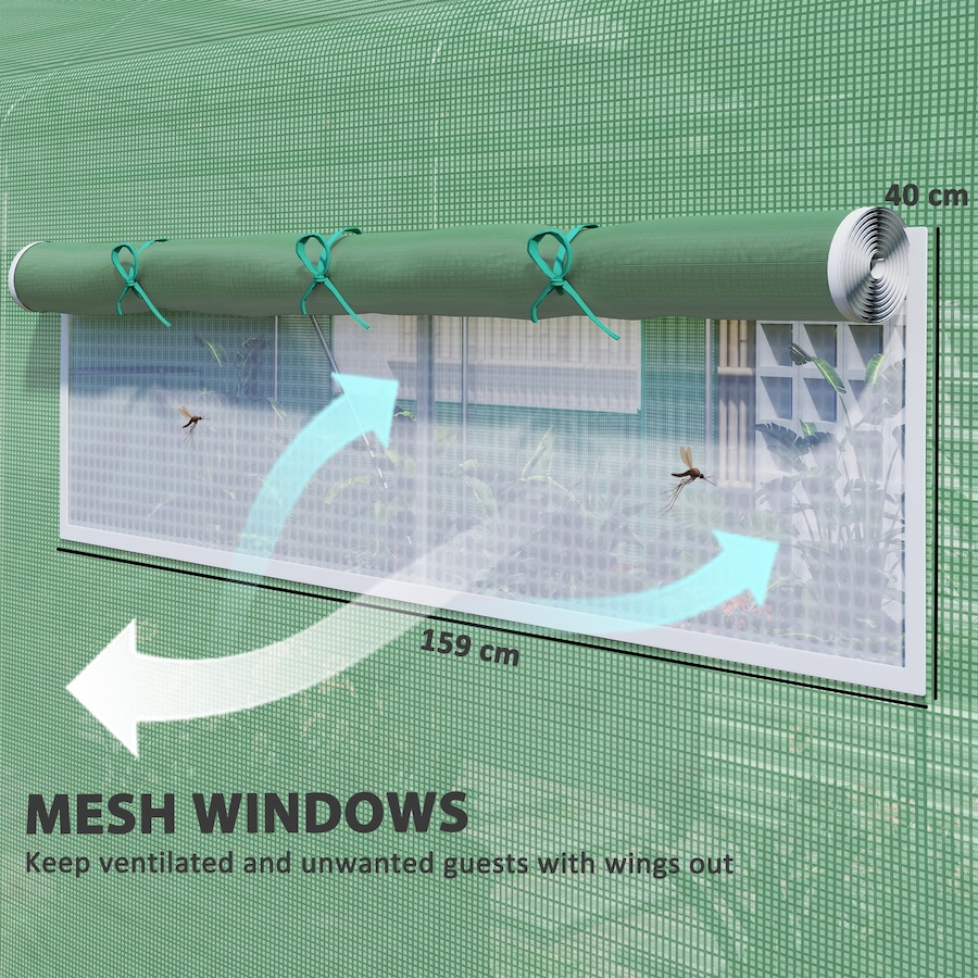 Image 964975_ALTMORE11.jpg, Product 964-975 / Price $229.99, Outsunny 19.5' x 10' Tunnel Greenhouse Green House with 3 Roll-up Doors from Outsunny on TSC.ca's Home & Garden department