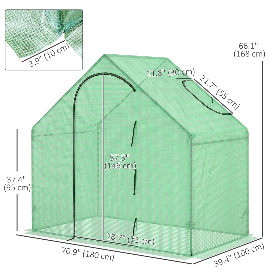 Image 964976_ALTMORE2.jpg, Product 964-976 / Price $48.99, Outsunny 6'x3.3'x5.5' Walk-in Garden Greenhouse from Outsunny on TSC.ca's Home & Garden department