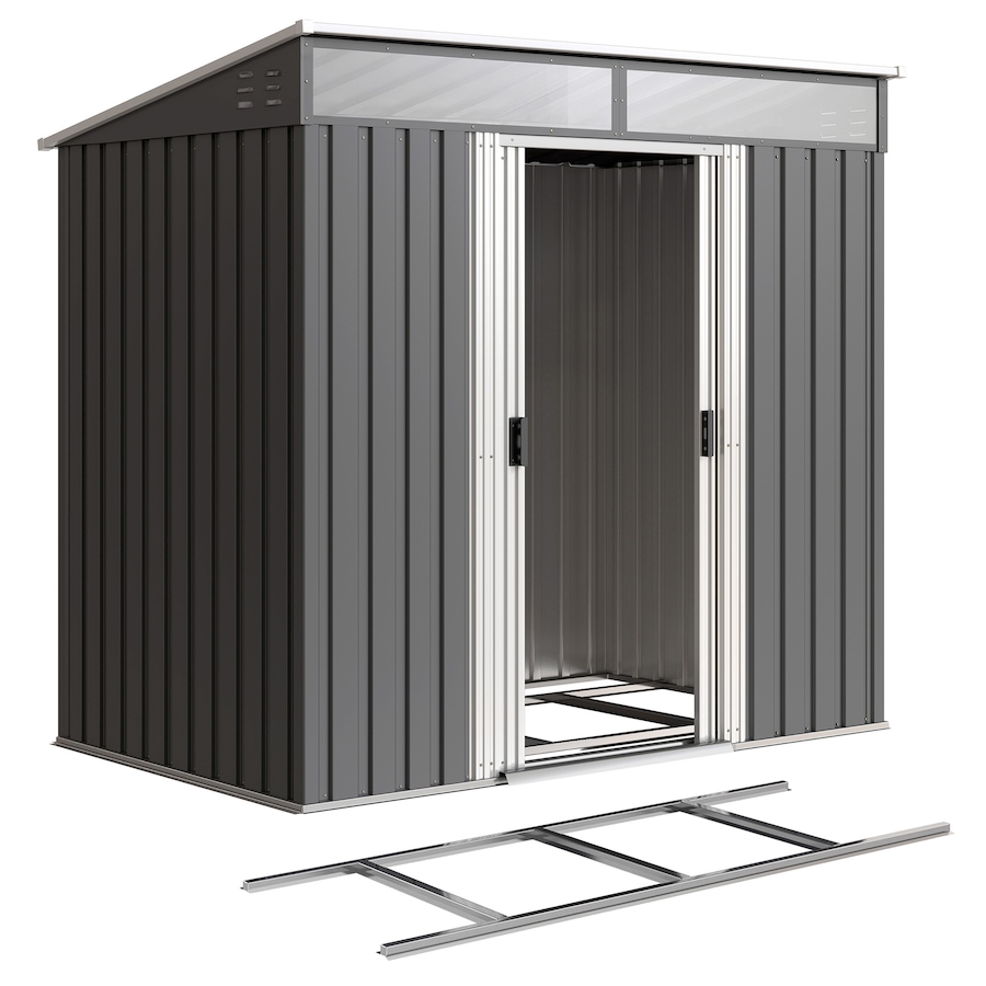 Image 964977.jpg, Product 964-977 / Price $349.99, Outsunny 6.5'x4' Lockable Outdoor Storage Shed w/ Foundation Sliding Doors from Outsunny on TSC.ca's Home & Garden department