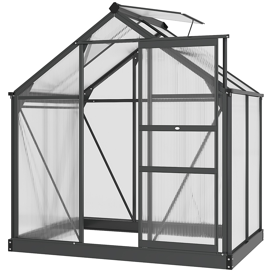 Image 964996.jpg, Product 964-996 / Price $369.99, Outsunny 6' x 4' x 6.6' Aluminum Polycarbonate Walk-In Garden Greenhouse from Outsunny on TSC.ca's Home & Garden department
