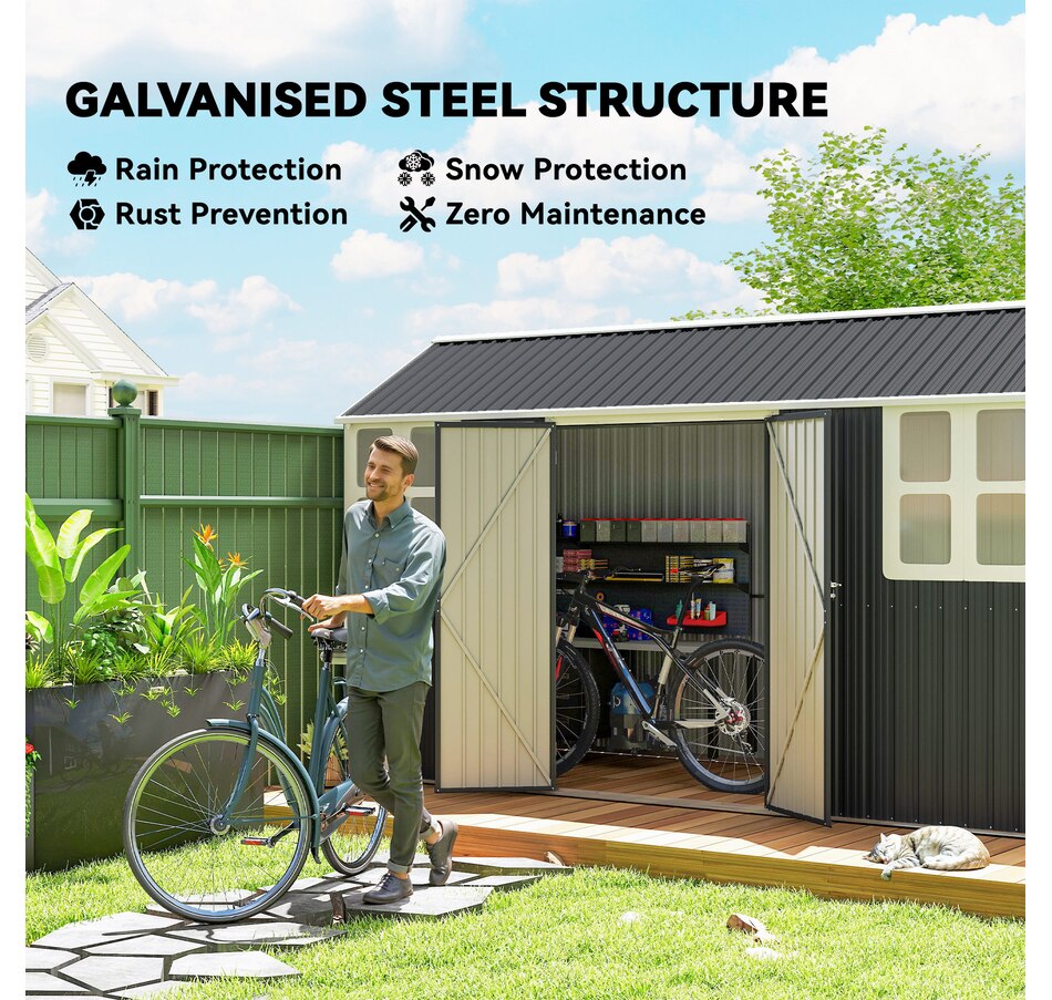 Image 964998_ALTMORE11.jpg, Product 964-998 / Price $899.99, Outsunny 12' x 5.5' Outdoor Storage Shed from Outsunny on TSC.ca's Home & Garden department