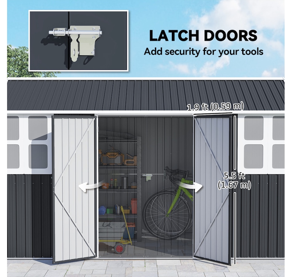 Image 964998_ALTMORE14.jpg, Product 964-998 / Price $899.99, Outsunny 12' x 5.5' Outdoor Storage Shed from Outsunny on TSC.ca's Home & Garden department