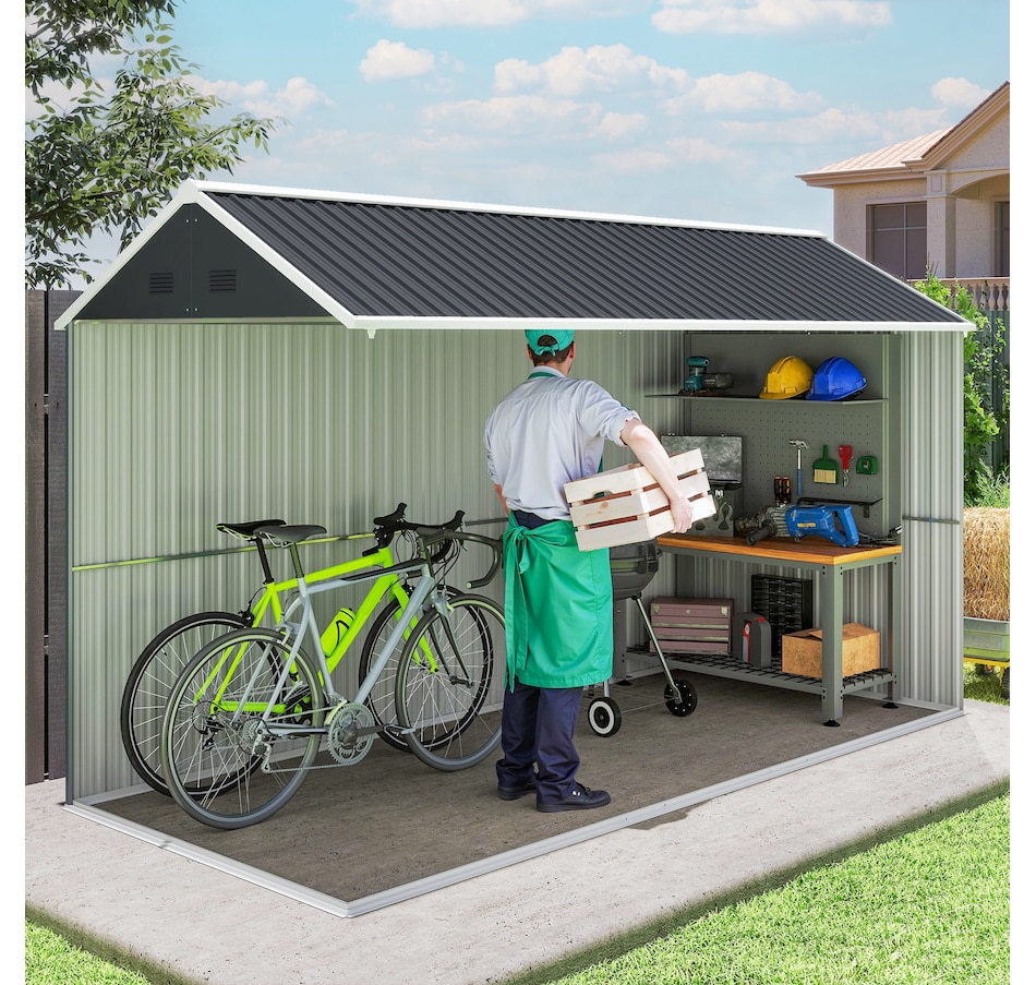 Image 964998_ALTMORE16.jpg, Product 964-998 / Price $899.99, Outsunny 12' x 5.5' Outdoor Storage Shed from Outsunny on TSC.ca's Home & Garden department