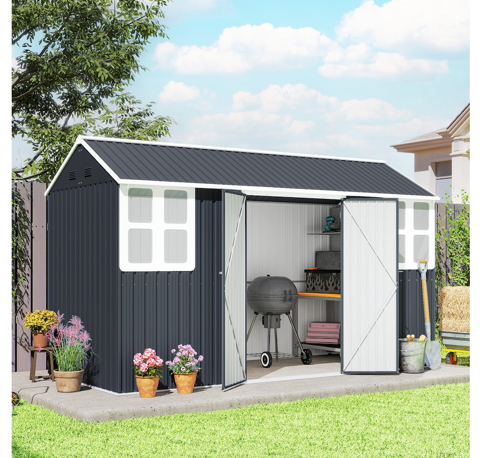Image 964998_ALTMORE9.jpg, Product 964-998 / Price $899.99, Outsunny 12' x 5.5' Outdoor Storage Shed from Outsunny on TSC.ca's Home & Garden department