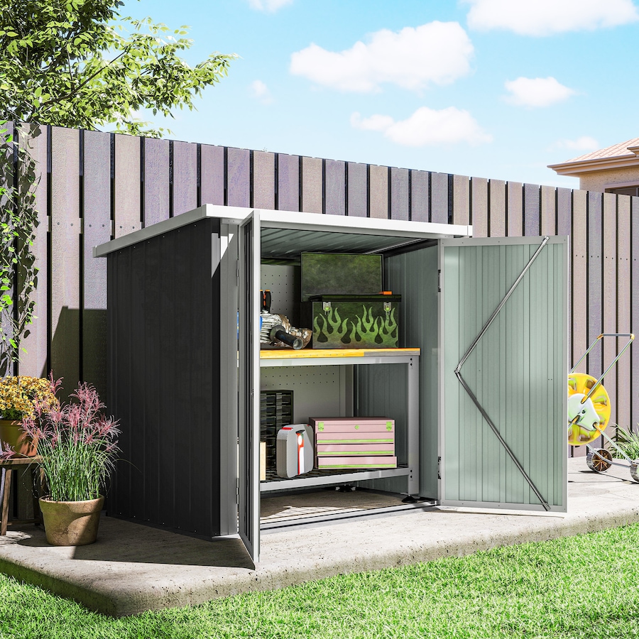 Image 965000_ALTMORE15.jpg, Product 965-000 / Price $229.99, Outsunny 5' x 3' Metal Garden Storage Shed Tool House with Double Doors from Outsunny on TSC.ca's Home & Garden department