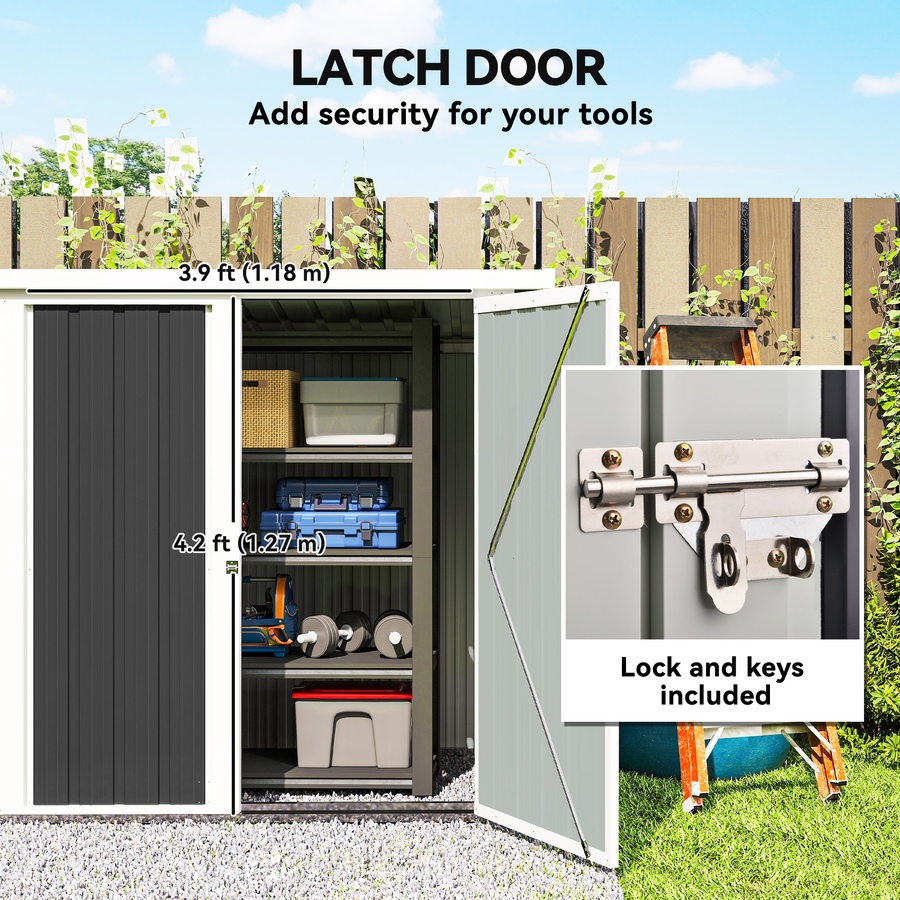 Image 965000_ALTMORE22.jpg, Product 965-000 / Price $229.99, Outsunny 5' x 3' Metal Garden Storage Shed Tool House with Double Doors from Outsunny on TSC.ca's Home & Garden department