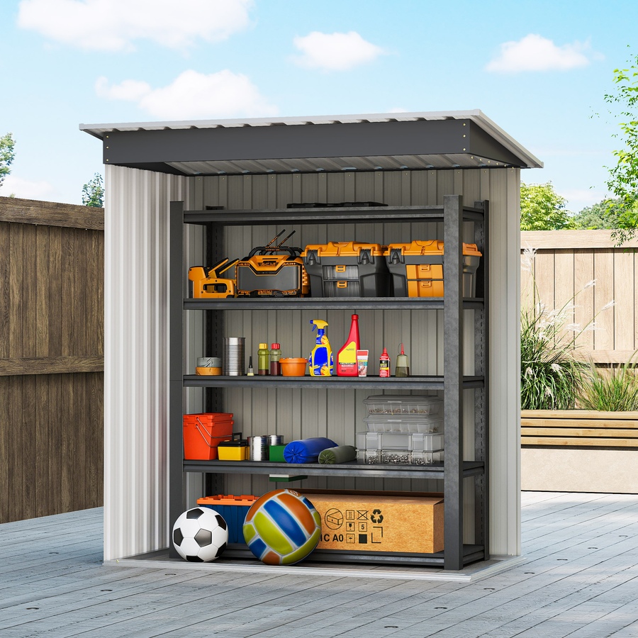 Image 965003_ALTMORE14.jpg, Product 965-003 / Price $219.99, Outsunny 5 x 3 FT Garden Storage Shed Sliding Door Sloped Roof Black from Outsunny on TSC.ca's Home & Garden department
