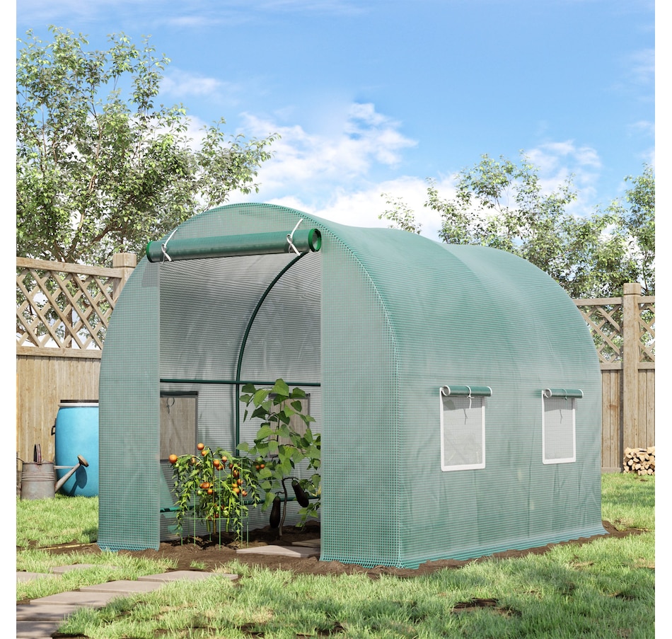 Image 965004_ALTMORE1.jpg, Product 965-004 / Price $114.99, Outsunny 8'x6.6'x6.6' Heavy Duty Walk-in Greenhouse from Outsunny on TSC.ca's Home & Garden department