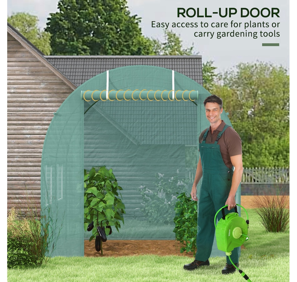 Image 965004_ALTMORE4.jpg, Product 965-004 / Price $114.99, Outsunny 8'x6.6'x6.6' Heavy Duty Walk-in Greenhouse from Outsunny on TSC.ca's Home & Garden department