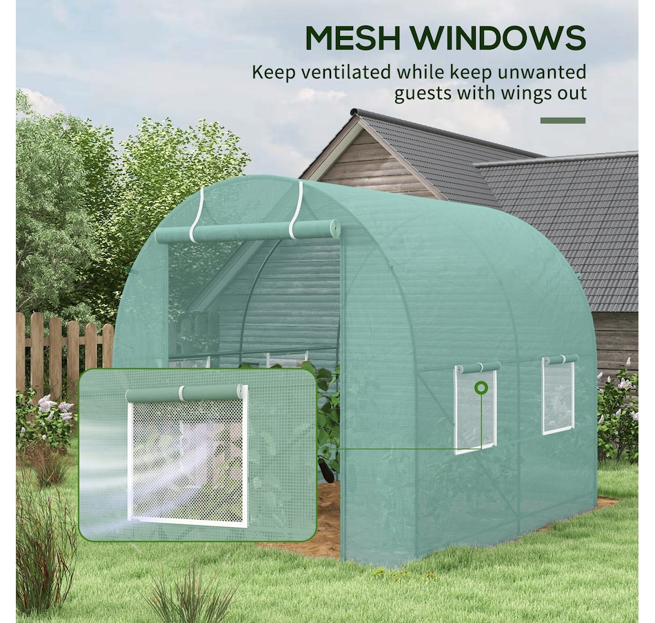 Image 965004_ALTMORE5.jpg, Product 965-004 / Price $114.99, Outsunny 8'x6.6'x6.6' Heavy Duty Walk-in Greenhouse from Outsunny on TSC.ca's Home & Garden department