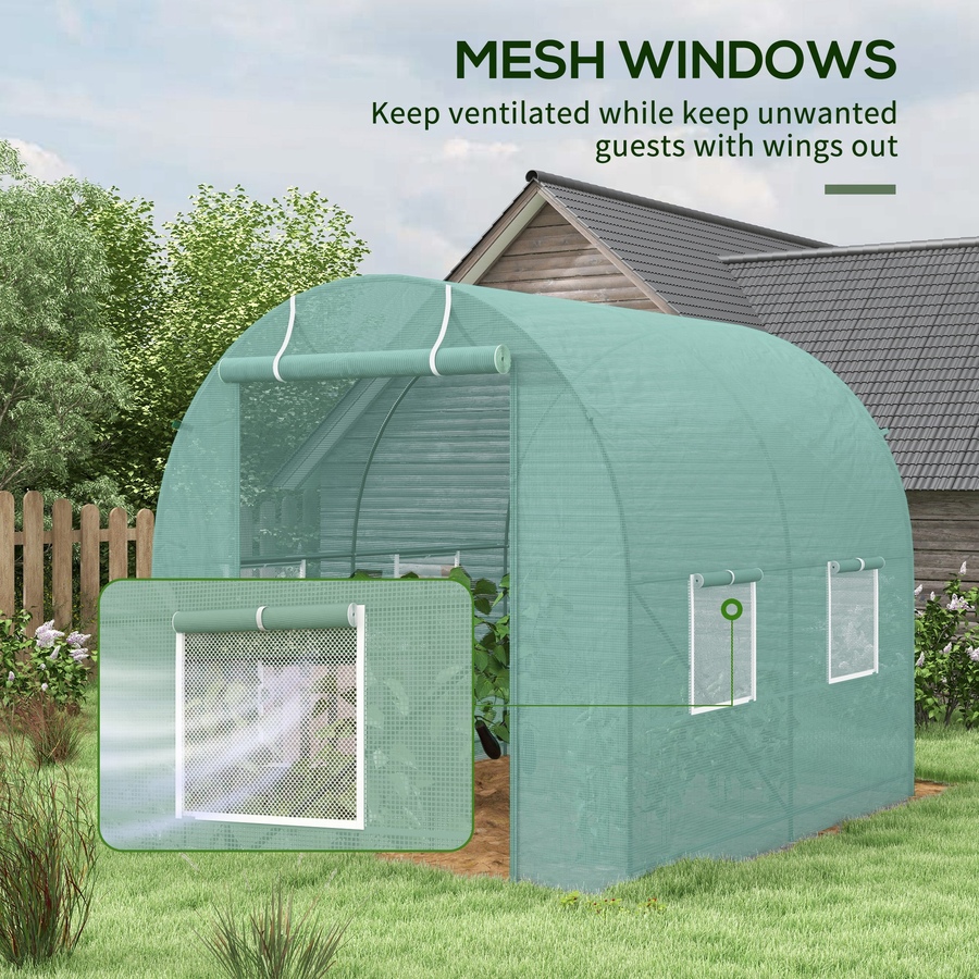 Image 965004_ALTMORE5.jpg, Product 965-004 / Price $103.99, Outsunny 8'x6.6'x6.6' Heavy Duty Walk-in Greenhouse from Outsunny on TSC.ca's Home & Garden department