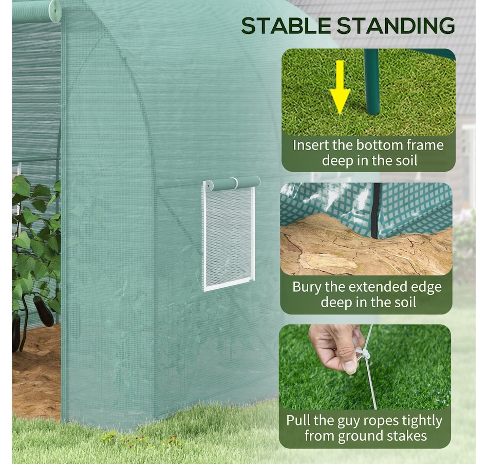 Image 965004_ALTMORE6.jpg, Product 965-004 / Price $114.99, Outsunny 8'x6.6'x6.6' Heavy Duty Walk-in Greenhouse from Outsunny on TSC.ca's Home & Garden department