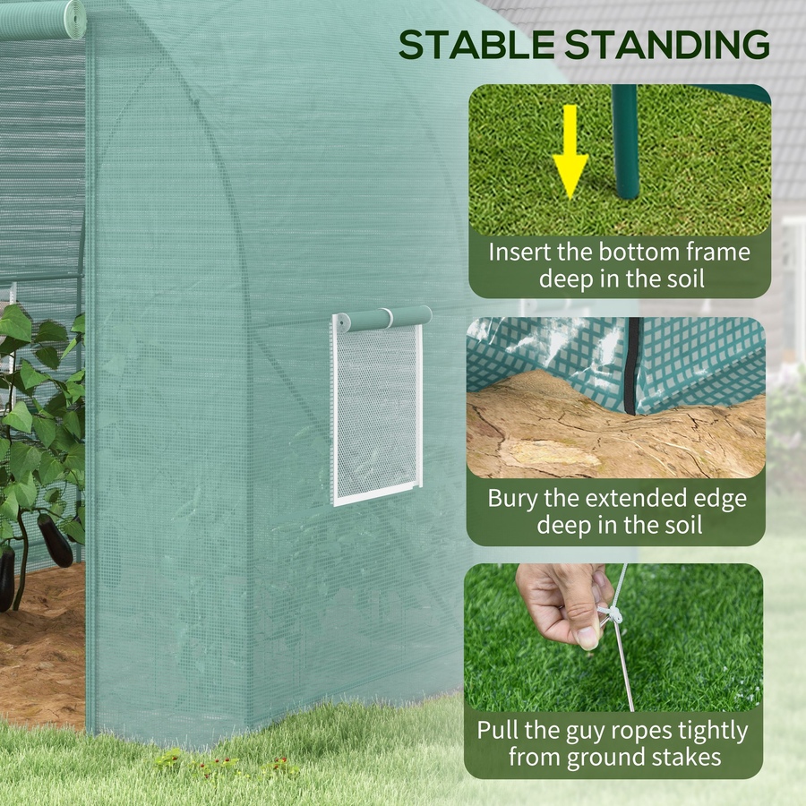 Image 965004_ALTMORE6.jpg, Product 965-004 / Price $103.99, Outsunny 8'x6.6'x6.6' Heavy Duty Walk-in Greenhouse from Outsunny on TSC.ca's Home & Garden department