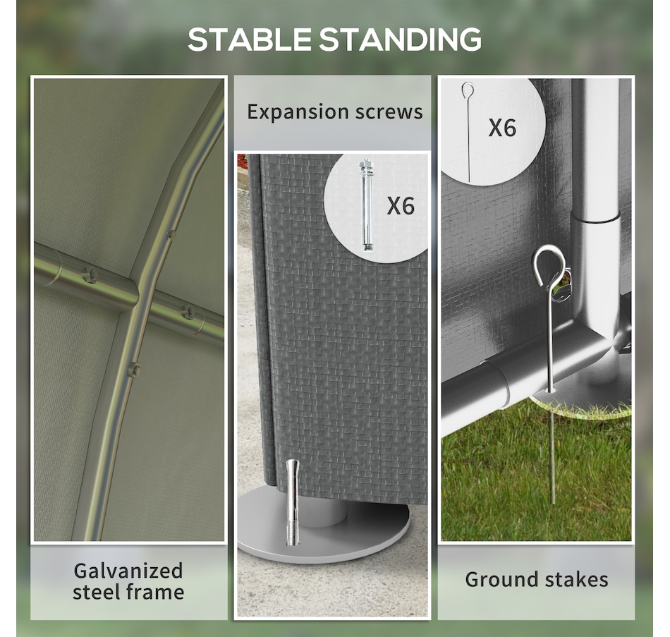 Image 965005_ALTMORE4.jpg, Product 965-005 / Price $169.99, Outsunny 4 x 6ft Portable Shed from Outsunny on TSC.ca's Home & Garden department