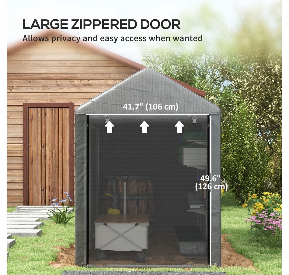 Image 965005_ALTMORE5.jpg, Product 965-005 / Price $169.99, Outsunny 4 x 6ft Portable Shed from Outsunny on TSC.ca's Home & Garden department