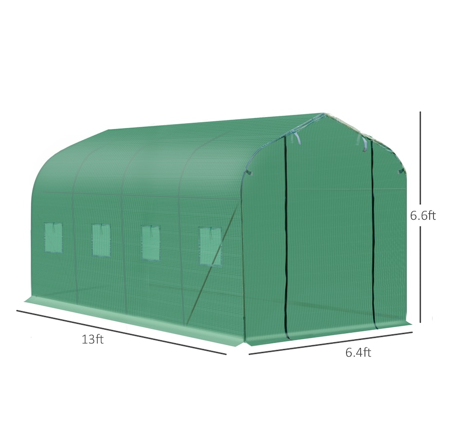 Image 965006_ALTMORE2.jpg, Product 965-006 / Price $129.99, Outsunny 13' x 6.5' x 6.5' Steeple Walk-in Greenhouse from Outsunny on TSC.ca's Home & Garden department