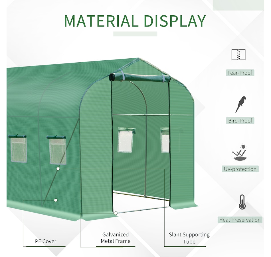 Image 965006_ALTMORE3.jpg, Product 965-006 / Price $129.99, Outsunny 13' x 6.5' x 6.5' Steeple Walk-in Greenhouse from Outsunny on TSC.ca's Home & Garden department