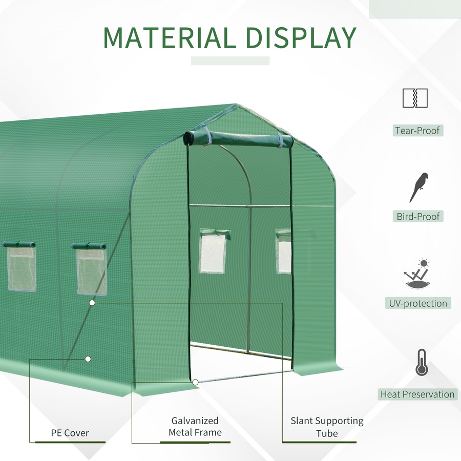 Image 965006_ALTMORE3.jpg, Product 965-006 / Price $99.99, Outsunny 13' x 6.5' x 6.5' Steeple Walk-in Greenhouse from Outsunny on TSC.ca's Home & Garden department