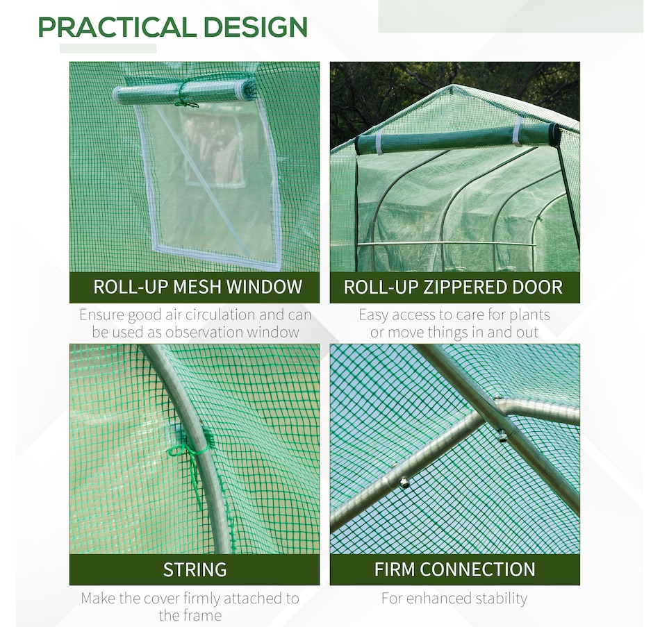 Image 965006_ALTMORE5.jpg, Product 965-006 / Price $129.99, Outsunny 13' x 6.5' x 6.5' Steeple Walk-in Greenhouse from Outsunny on TSC.ca's Home & Garden department