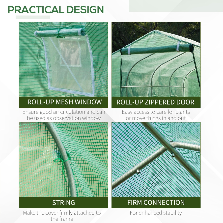 Image 965006_ALTMORE5.jpg, Product 965-006 / Price $99.99, Outsunny 13' x 6.5' x 6.5' Steeple Walk-in Greenhouse from Outsunny on TSC.ca's Home & Garden department