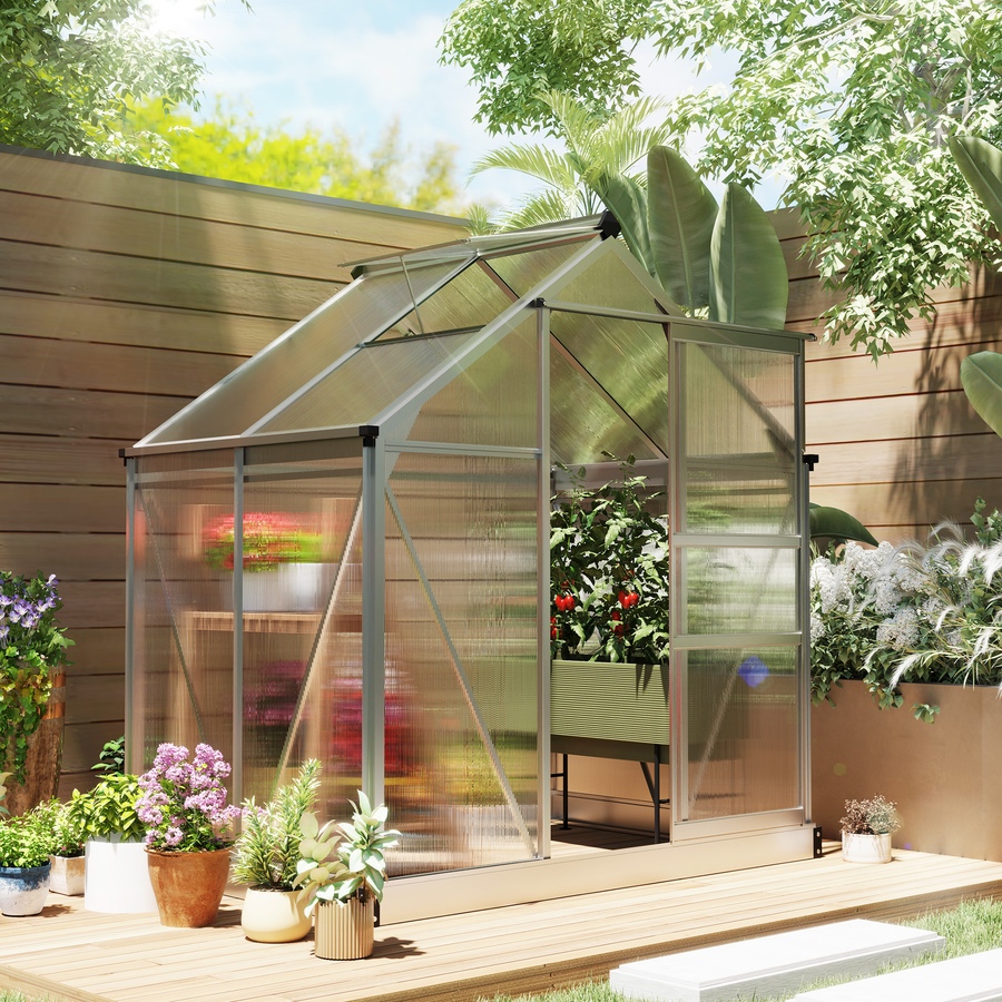 Image 965007_ALTMORE1.jpg, Product 965-007 / Price $306.99, Outsunny Greenhouse, Walk-In Hot House, Clear PC Board with Sliding Door from Outsunny on TSC.ca's Home & Garden department