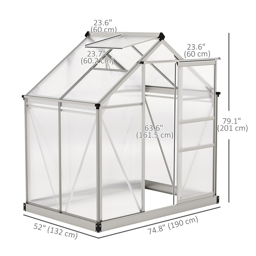 Image 965007_ALTMORE2.jpg, Product 965-007 / Price $306.99, Outsunny Greenhouse, Walk-In Hot House, Clear PC Board with Sliding Door from Outsunny on TSC.ca's Home & Garden department