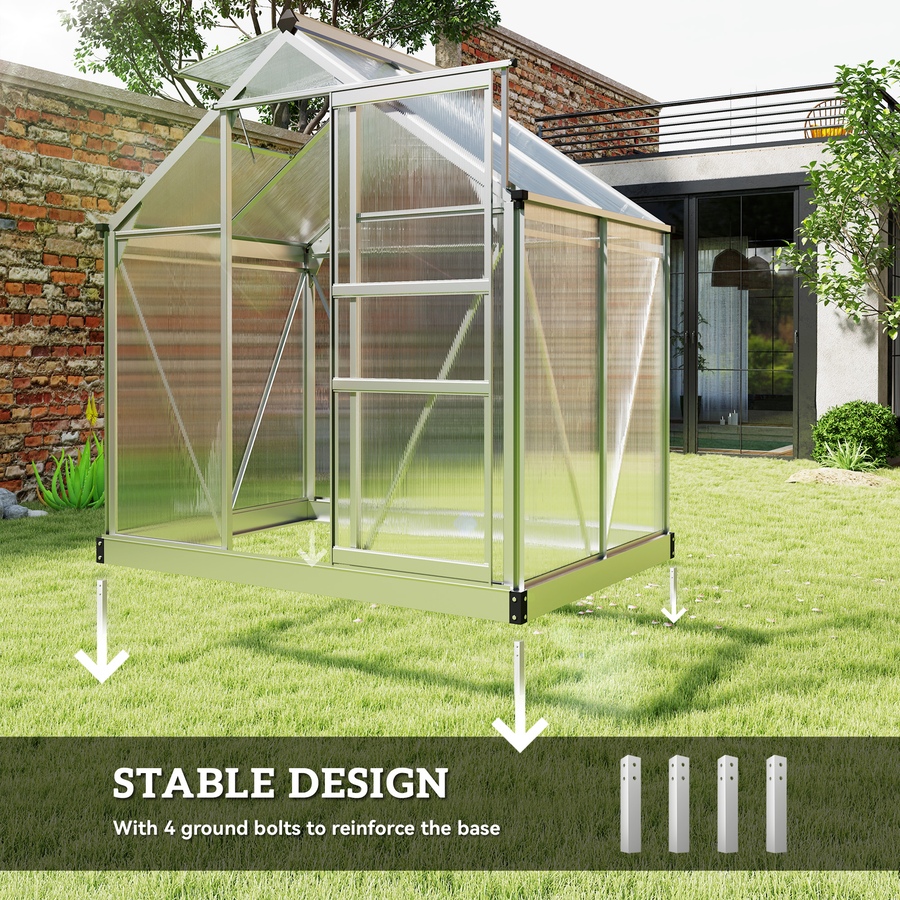 Image 965007_ALTMORE5.jpg, Product 965-007 / Price $306.99, Outsunny Greenhouse, Walk-In Hot House, Clear PC Board with Sliding Door from Outsunny on TSC.ca's Home & Garden department