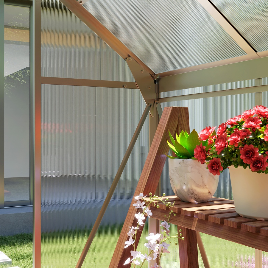 Image 965007_ALTMORE7.jpg, Product 965-007 / Price $306.99, Outsunny Greenhouse, Walk-In Hot House, Clear PC Board with Sliding Door from Outsunny on TSC.ca's Home & Garden department