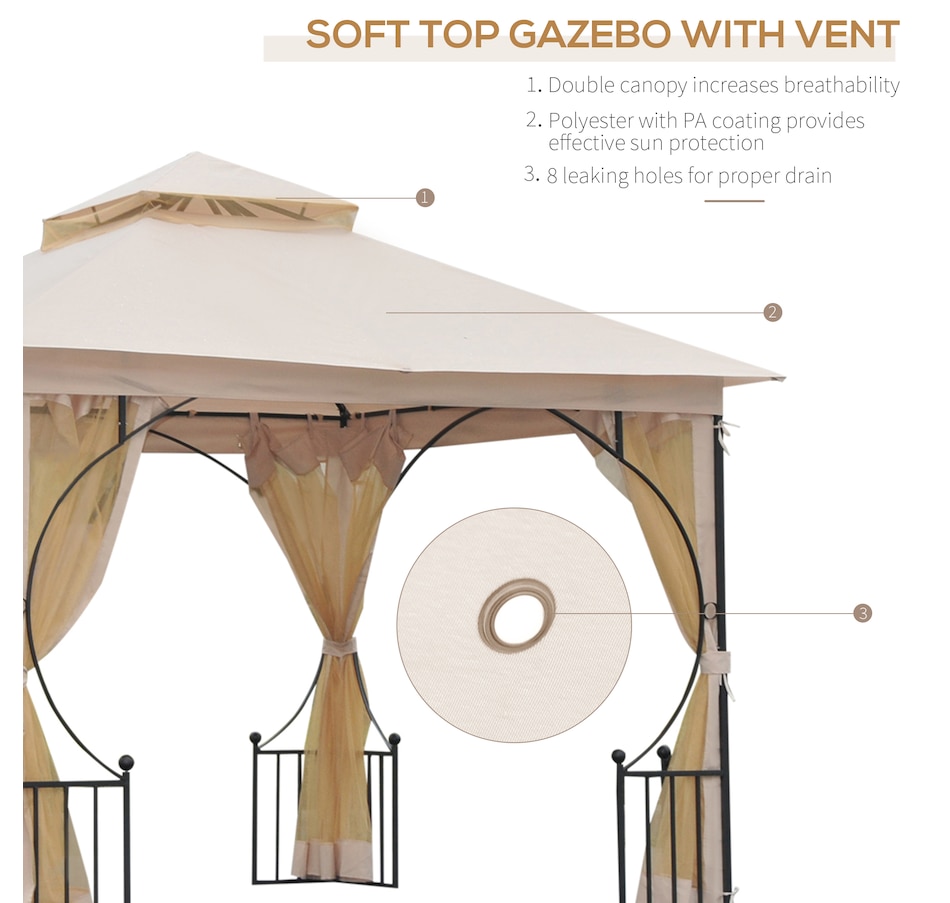 Image 965009_ALTMORE3.jpg, Product 965-009 / Price $244.92, Outsunny 10'x10' Patio Gazebo from Outsunny on TSC.ca's Home & Garden department