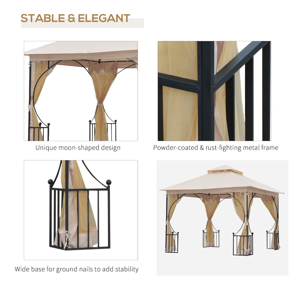Image 965009_ALTMORE4.jpg, Product 965-009 / Price $244.92, Outsunny 10'x10' Patio Gazebo from Outsunny on TSC.ca's Home & Garden department