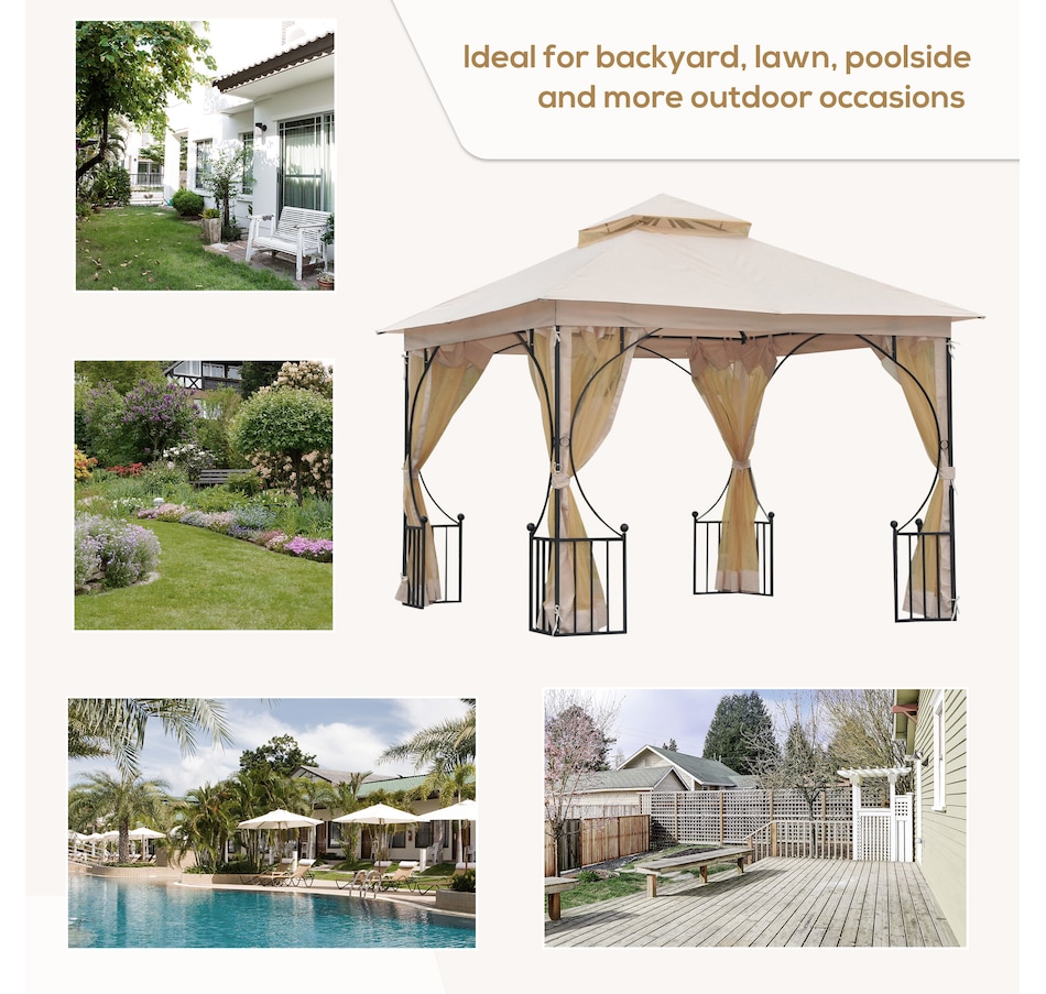 Image 965009_ALTMORE6.jpg, Product 965-009 / Price $244.92, Outsunny 10'x10' Patio Gazebo from Outsunny on TSC.ca's Home & Garden department