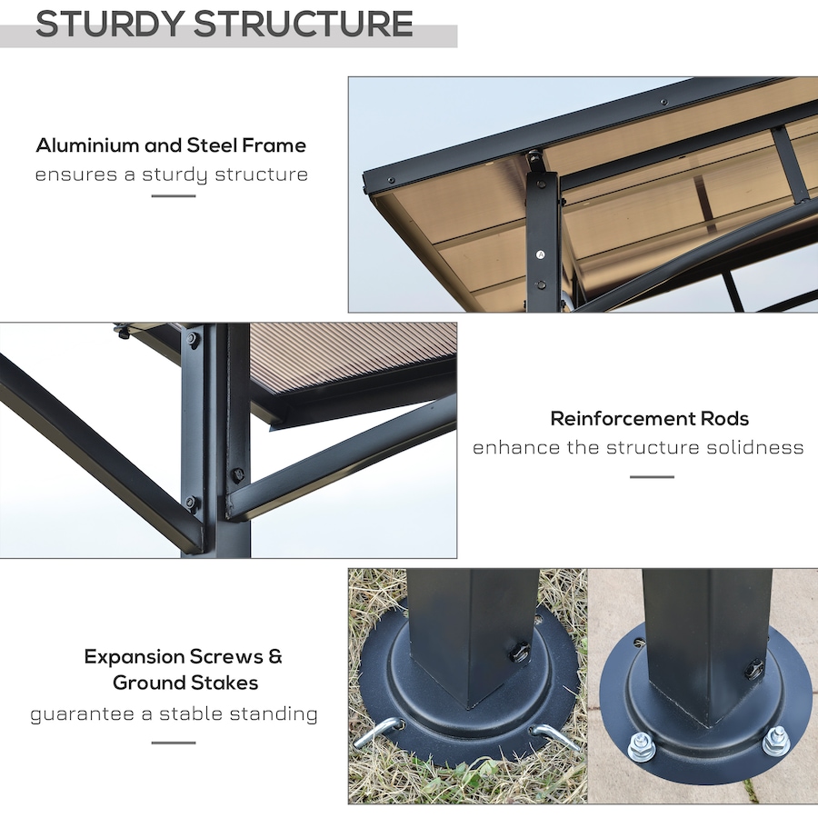 Image 965012_ALTMORE5.jpg, Product 965-012 / Price $374.99, Outsunny 8' x 5' Hardtop Grill Gazebo from Outsunny on TSC.ca's Home & Garden department