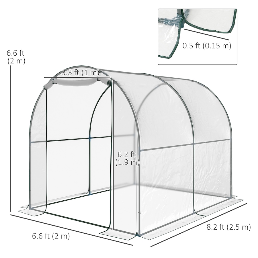 Image 965013_ALTMORE2.jpg, Product 965-013 / Price $112.99, Outsunny 6.6' x 8.2' x 6.6' Dome Tunnel Greenhouse from Outsunny on TSC.ca's Home & Garden department