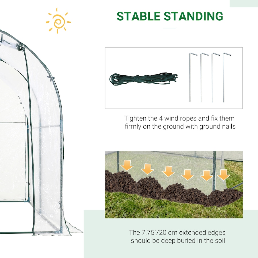 Image 965013_ALTMORE4.jpg, Product 965-013 / Price $112.99, Outsunny 6.6' x 8.2' x 6.6' Dome Tunnel Greenhouse from Outsunny on TSC.ca's Home & Garden department