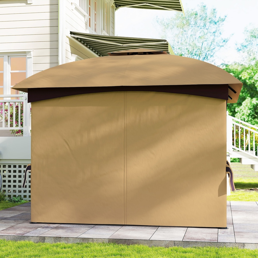 Image 965014_ALTMORE8.jpg, Product 965-014 / Price $269.99, Outsunny 11' x 11' Outdoor Gazebo with Curtains, Church Windows, Beige from Outsunny on TSC.ca's Home & Garden department
